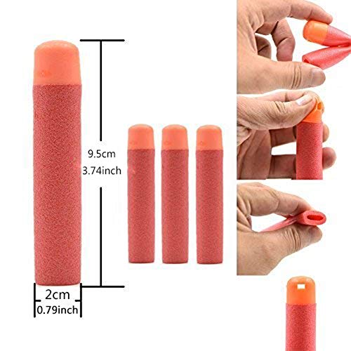 Toosci Mega Dart Refill Pack 60 Pcs 9.5cm Compatible with Nerf Mega Guns, Universal Mega Pack Refill Bullets, Premium Red Foam Darts for N-Strike Mega Series Blasters Toy Gun
