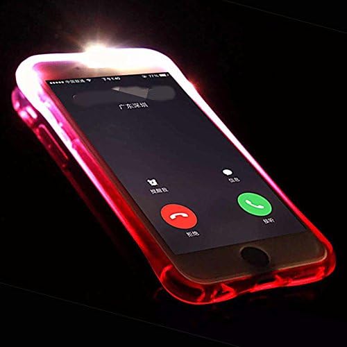Case for iPhone 5s 6 6plus 7,7plus, glowing Case Ultra Slim Light Weight Cover Soft TPU Protective Cover for iPhone6 6plus,7,7plus (Pink case for iphone 5s)