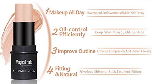 FantasyDay Illuminator Face Highlighter Makeup Sticks Pearl Shimmer Whitening Cream Shimmer Contouring Stick Foundation Stick Face Eye Nose Concealer Pen #2 - Thumbnail 2