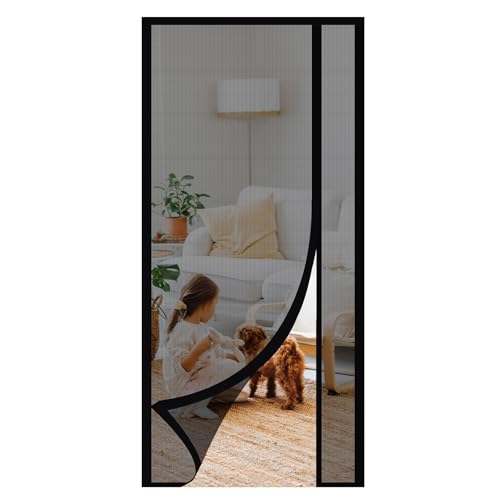 Sekey Zanzariera Magnetica Porta Anti-gatto, Zanzariere per Porte con Apertura Laterale in Fibra di Vetro, Zanzariere Magnetiche Porta del Balcone, Monta Facilmente, Non Serve Forare