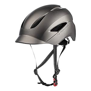 MOKFIRE Adult Bike Helmet with USB Charge Rear Safety Light & Reflective Strap for Unisex Men/Women, E Bike Bicycle…