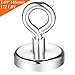 WUKONG 148 LB Strong Powerful Neodymium Magnetic Hooks with Eyebolt, Diameter 1.89''for Multi-Use, Great for Underwater Retrieving (1 Packs)