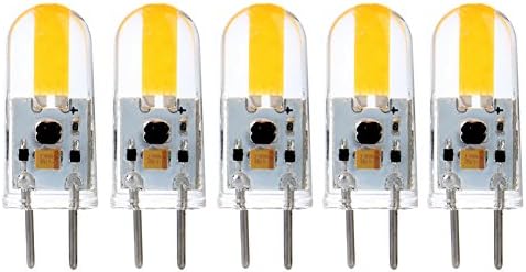 Lilys Gift 5pcs 2W 12V Dimmable Corn Light Bulb Crystal Lamp Warm White