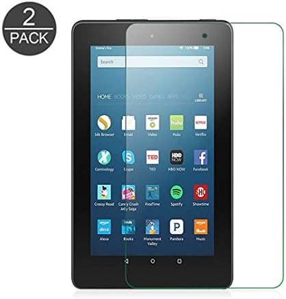 TIMISAM HD Clear Tempered Glass Screen Protector for All-New Fire HD 8 Tablet (7th Generation, 2017 Release)(2-Pack)