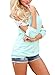Elapsy Womens Casual Floral Lace Trim Crochet Cold Shoulder Long Sleeve Tops Crewneck Jonior Shirts Mint Medium