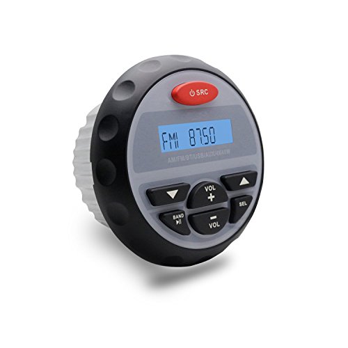 Herdio Marine Gauge Radio Receiver System, Waterproof inDash Marine