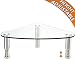 Clear Glass Computer Monitor Riser/Triangle Desktop Universal Corner Stand for Computer Monitor & Laptop HD01T-003 primary