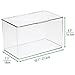 mDesign Plastic Playroom and Gaming Storage Organizer Box Containers with Hinged Lid for Shelves or Cubbies, Holds Small Toys, Building Blocks, Puzzles, Markers, Lumiere Collection, Clear