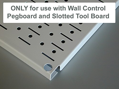 Wall Control 3-1/2in Reach Curved Tip Slotted Hook Pack - Slotted Metal Pegboard Hooks Pegboard and Slotted Tool Board - Black