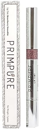 Prim and Pure Organic Roll-Up Lip Gloss | Moisturizing and Naturally Pigmented with Organic Ingredients | Non-Toxic Formula & Cruelty Free | Hydrating Formula | Made in USA (Strawberry Smoothie)