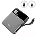 Solove 10000mAh Power Banks Portable Charger Built-in Cable Lightning Adapter Dual Output External Battery Pack with LED Display for iPhone, Android Phones,Different Electronic Devices (A210 Grey)