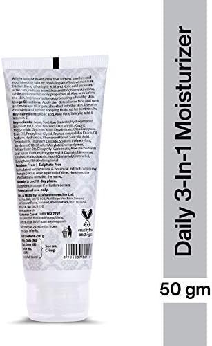 Azafran Organics Daily 3-In-1 Moisturizer Lightweight Face Cream Reduce Dark Spot Anti-Wrinkle - 50 g, 50 g (Pack of 1) - Image 5