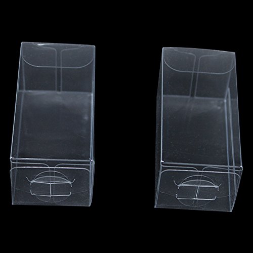 Multiple Usage Clear Plastic Retail PVC Packaging Boxes for Wedding Party Birthday Favor Transparent Cube Jewellery Decorative Accessories Take Out Container (100, 1.2x1.2x2.4 inch(3x3x6 cm))