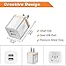 KEAIO USB Wall Charger, [UL Certified] 2-Pack 2.1A/5V USB Plug Dual Port Power Adapter Charging Block Charger Cube Compatible with iPhone X/8/7/6/6S Plus, X Xs Max XR, iPad, Samsung, Android, and More