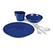 GSI Outdoors Cascadian 1 Person Table Set for Camping, Lightweight and Durable, Blue