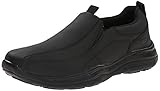 Skechers USA Men's Glides Docklands Slip-On Loafer, Black, 7.5 M US