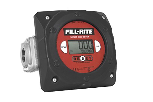 Fill-Rite 900CDBSPT 1" Digital Meter,  2 - AA Batteries Included / 6 - 40 GPM , (+/- 1.25% Accuracy), BSPT Threads