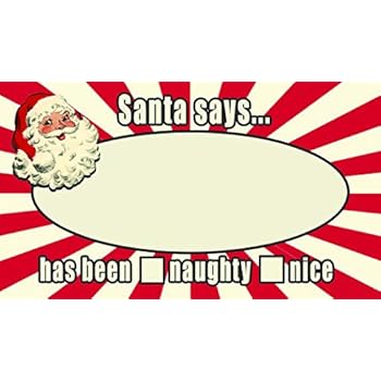 Amazon.com : Christmas Name Tags, Name Badge Writable Stickers. Fun Santa, Holiday Name Tags