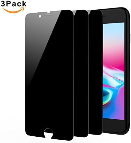 [3-Pack] iPhone 8 Plus/7 Plus Privacy Screen Protector, Webeli Anti Spy Anti-Glare Tempered Glass for iPhone 8 Plus, 7 Plus [5.5" inch] 2017/2016