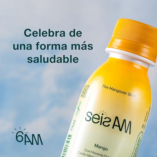 SeizAM Shot Preventivo para la Resaca, Sabor Mango, 100mL (10pack)
