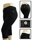 1826 Stretchy premium CAPRI BLACK denim jeans HIGH WAIST WOMENS PLUS size PC-680