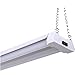 LED Shop Light - 40W, 5000K, Linkable, Frosted Lens, 4100LM, Replaces 4 Foot Fluorescent, Garage Shoplight Ceiling Fixture, Pull Cord Chain, Plug In