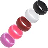 Silicone Rings Women 5 Pack - Band For Active Lifestyles, Gym & Outdoor Enthusiasts, High Quality Womens Silicone Wedding Bands - Safe, Hypoallergenic, Silicone Rings for Women, Won't Pinch Skin!