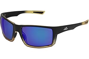 BULLHEAD SAFETY EYEWEAR Bullhead Safety Sawfish Polarized Safety Glasses with Performance Fog Technology, Blue Light Glasses with UV Light Protection and Anti-Scratch Coating, Blue Mirror Lenses, Tortoise/Black Frame