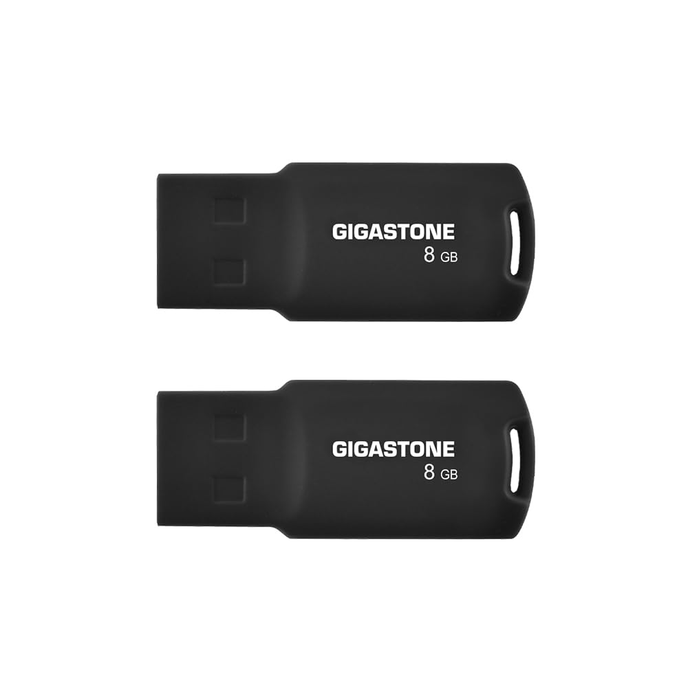 GIGASTONE 8GB 2-Pack V70 USB 2.0 Flash Drive Thumb Drive Memory Stick Pen Drive Capless Design Pen Drive