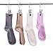 BEWISHOME 20 PCS Laundry Hook Boot Hanging Hold Clips Portable Hanging Hooks Home Travel Hangers Clothing Clothes Pins, Chrome FYC01S