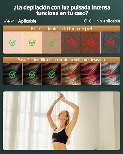 21J Laser Epilator with IGBT Fast Flash Technology 0.8s, Unlimited Blinking Epilator Pulsed Light Woman 600-1200NM, 3 Unique Modes Laser Hair Removal Face, Bikini, Body, Green Gold