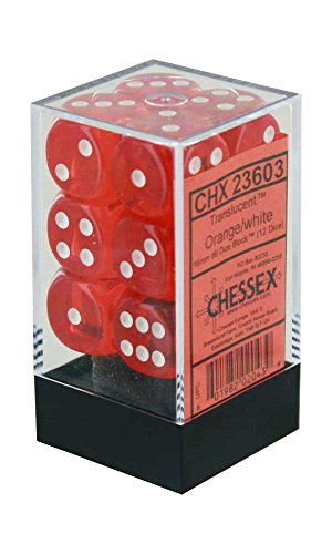 6-sided Dice: Translucent Orange by Chessex