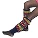 Santwo Women Knee High Socks Winter Bohemian Boot Cuffs Knit Crochet Leg Warmers (navy)