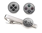 Playstation Tie Clip, PS PS3 PS4 Cufflinks Silver Tack, Retro Gaming Jewelry, Geek Geeky Wedding Groomsmen Gifts