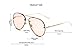 GAMT Vintage Rimless Aviator Sunglasses Mirrored Clear Lens Designer for Women Pink