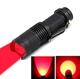 JOYLIT Red light 620nm Mini Focus Tactical Cree XP-E Waterproof Led Flashlight lantern Cree Q5 Chip
