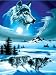 New Signature Collection Running Wolves Queen Korean Mink Blanket
