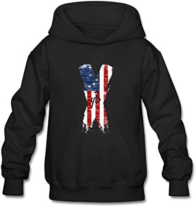 Xword Kids America Flag Jake Paul X Cotton Hoodie Sweatshirt M Black