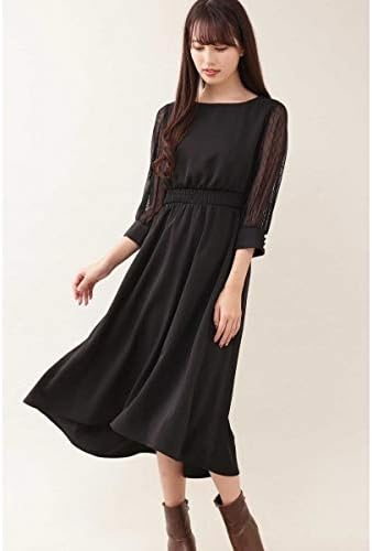 Amazon ジルバイジルスチュアート Jill By Jillstuart ドットスリーブロングドレス ブラック M ワンピース チュニック 通販