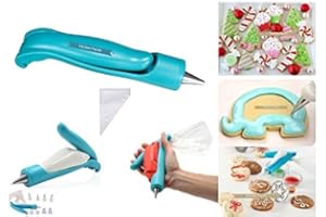 Kitchen Pacific 2 Cake Decorating Big and Small Different Tips-X4 Icing bagX 2 Coupler, Stainless Steel Piping/Dispenser Nozz