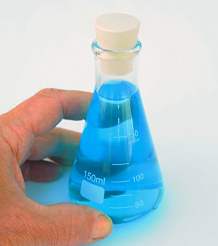 LabStock 150ml Erlenmeyer Flask, Glass with Rubber Stoppers, Pack of 6