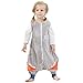 MICHLEY Baby Girl Boy Sleepsack Flannel Wearable Blanket,Lightweight Sleeveless Sleeping Bag With Feet 1-5T