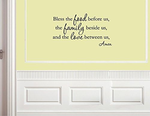 Bless the food before us, the family Decal Vinyl wall art stickers Vinyl Decor Quote lettering sayings kitchen sport Bedroom home decor