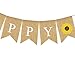 Jute Burlap Happy Birthday Banner with Sunflower Birthday Party Bunting Garland Decoration