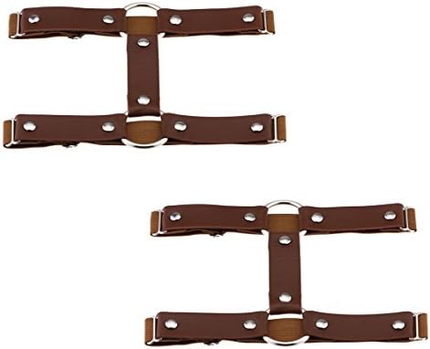 TISDA 2pcs Punk Leather Garter Elastic Stud Leg Garter Belt