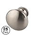Alzassbg 25 Pack Brushed Satin Nickel Cabinet Knobs, 1-1/8 Inch Diameter Round Kitchen Knobs for Cabinets and Drawers AL6011SN
