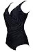 Upopby Women's Tummy Control Monokini One Piece Swimsuit Plus Size Black US18