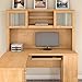 Bush Furniture Somerset 60W Hutch for L Shaped Desk in Maple Cross