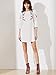 Floerns Women's Bell Sleeve Embroidered Tunic Dress A White M