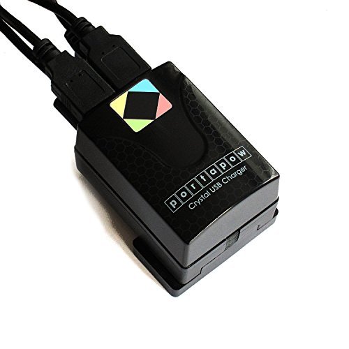 PortaPow Crystal 4 Port 4.2A USB Charger with travel plugs